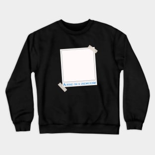 Funny Albino In A Snowstorm Crewneck Sweatshirt